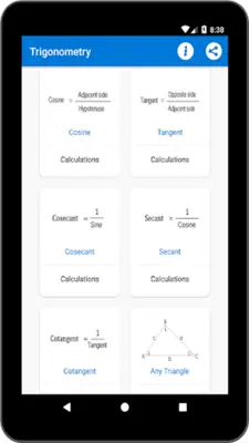 Trigonometry android App screenshot 1